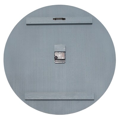 Elegant Designs Wood Plank 23" Large Rustic Coastal Wall Clock, Dark Gray Wash (HG2003-DGW)