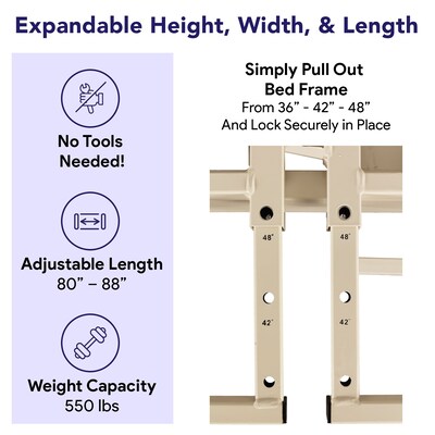 Medacure Ultra Wide Electrical Bariatric Hospital Bed w/ 36" Foam Mattress, 8 Function Hand Pendant, Maple (MC-SLB48XMP)