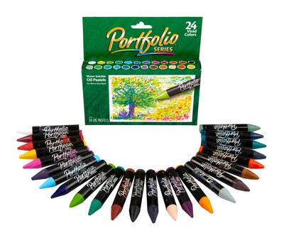 Crayola Portfolio Series Oil Pastels, Assorted Colors, 24/Box (52-3624)