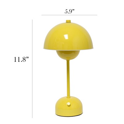 Simple Designs Mushroom Magic LED Table Lamp, Yellow (LD1069-YLW)