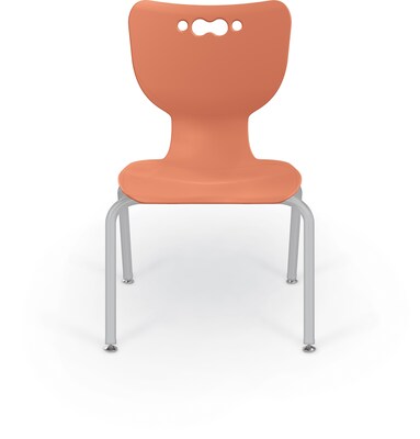 MooreCo 14" Hierarchy Student Chair with 4 Legs, Cayenne/Platinum Base (703673562850)