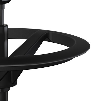 HON Ignition 2.0 ReActiv Back Vinyl Task Stool with Footrest and Lumbar Support, Black/Blue (HITSRA.S0.A.H.0S.SX04.BL.SB.T)