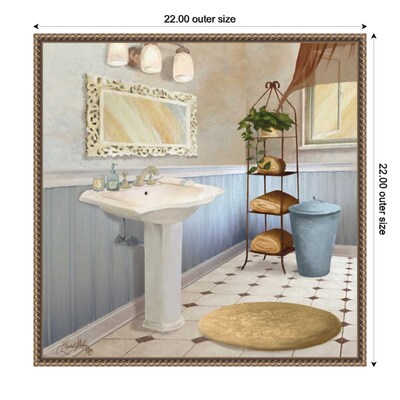 Amanti Art Sundance Bath II by Elizabeth Medley Framed Canvas Wall Art Print, 22" x 22" (A42678299390)