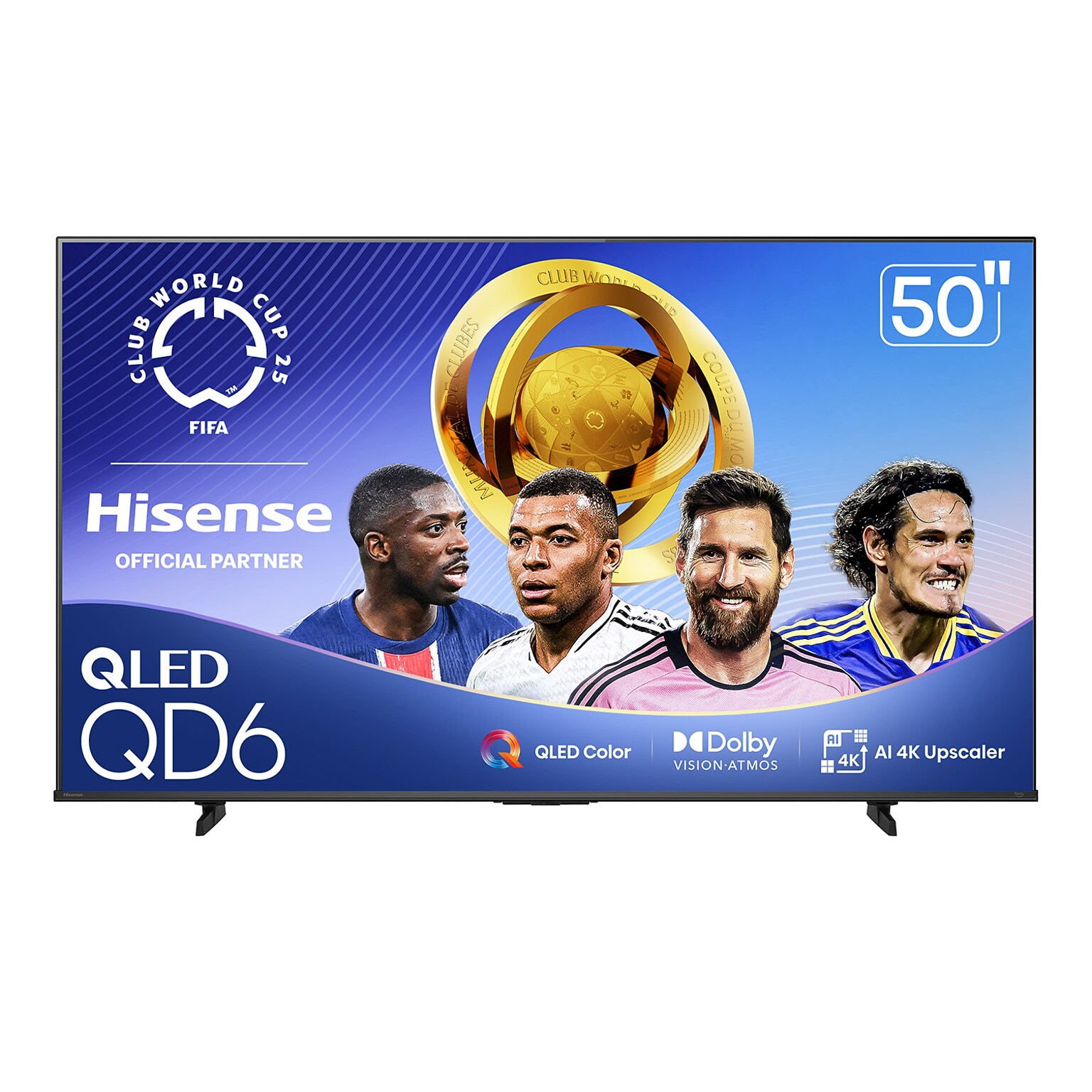 Hisense 50 Class QD6 Series QLED 4K Fire TV, Black (50QD6QF)