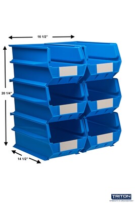 LocBin 3-240B 15L x 8W Bin 6 CT, Blue