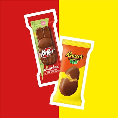 REESE'S and KIT KAT Snack Size Assorted Milk Chocolate Candy Variety Bag, 31.55 oz. (HEC46189)
