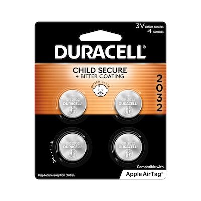 Duracell 2032 Lithium Battery, 4/Pack (DL2032B4PK05)