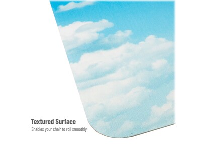 Mind Reader Hard Floor Chair Mat with Lip, 47 x 35, Blue, Polycarbonate (SKYMAT-ASST)