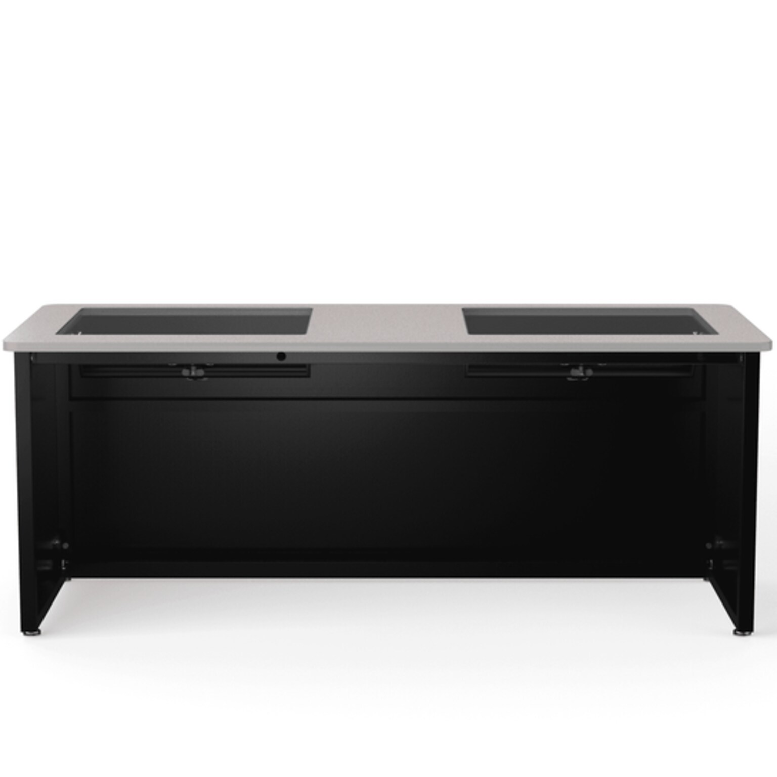 VersaDesk 72W Downview Computer Desk, Grey/Black (DV7230-BG)