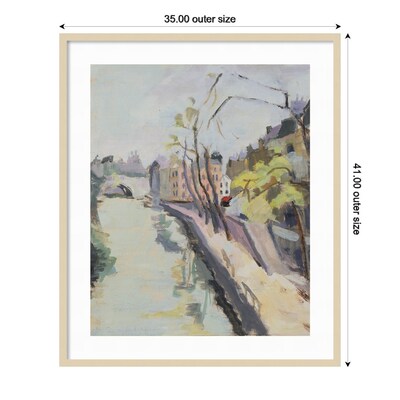 Amanti Art Grand Quay Paris by Anne Durham Wood Framed Wall Art Print, 35" x 41" (A42677451182)