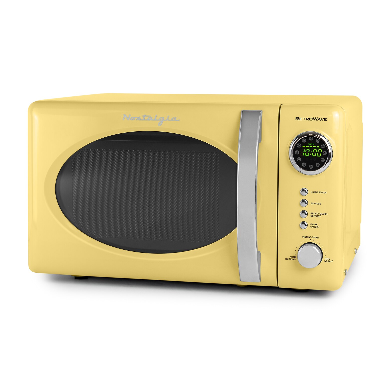 Nostalgia Retro 0.7 Cubic Foot Countertop Microwave, Yellow (NRMO7YW6A)