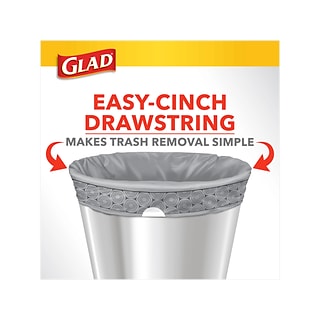 Glad Clorox Drawstring Bags, Medium, Lemon Fresh Bleach Scent, 8 Gallon - 26 bags