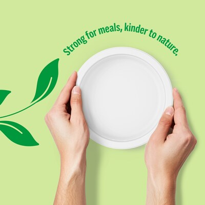 Perk™ Eco Compostable Paper Plates, 6", White, 250/Pack (PK61286)