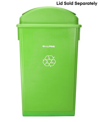 Alpine Industries Polypropylene Recycling Bin, 23 Gallon, Lime Green  (ALP477-LGRN)