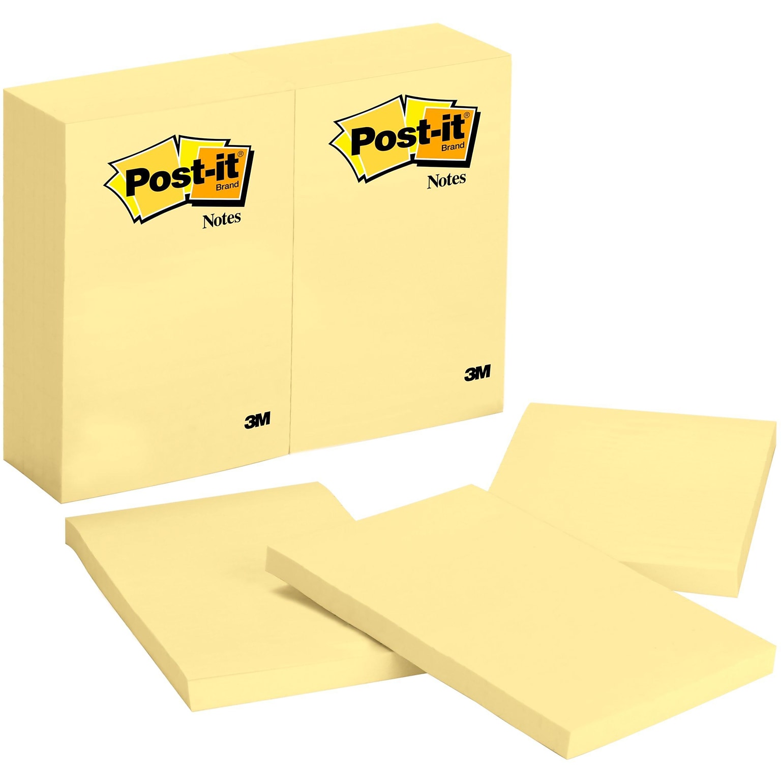Post-it® Notes, 4 x 6, Canary Yellow, 100 Sheets/Pad, 12 Pads/Pack (659)