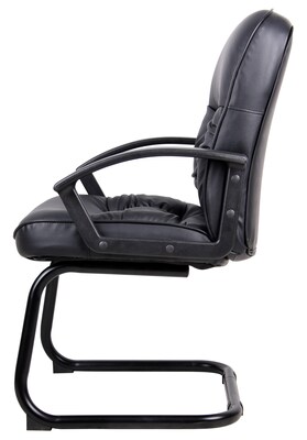 Boss Leather Guest Chair, Black (B7309)