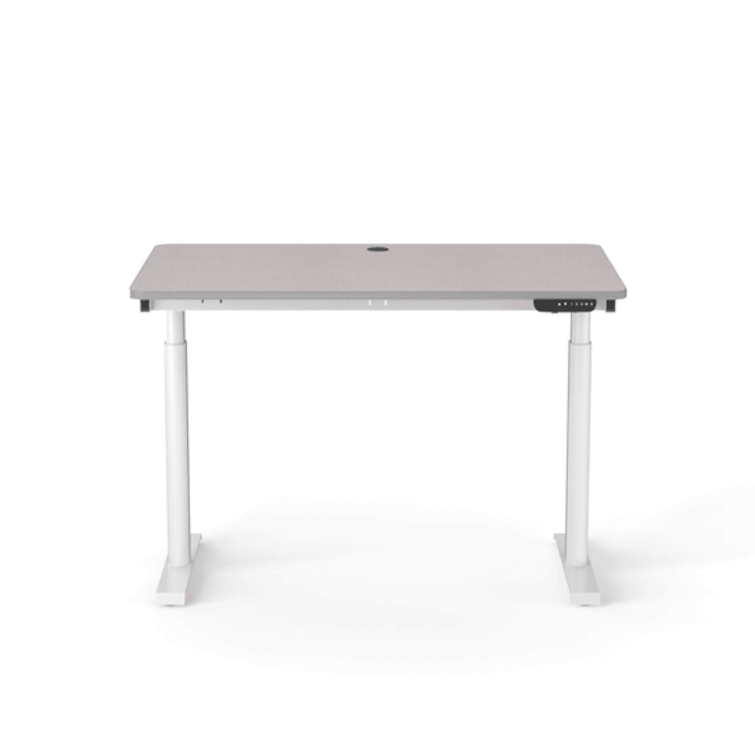 VersaDesk PowerLift 48W Electric Rectangular Adjustable Standing Desk, Grey/White (PLSDR4830-WG-APP )