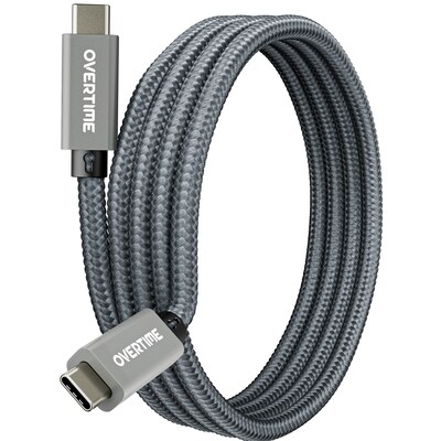 Overtime C82 100W Fast Charging 6 ft Braided USB C to USB C Cable (OCC82WH)