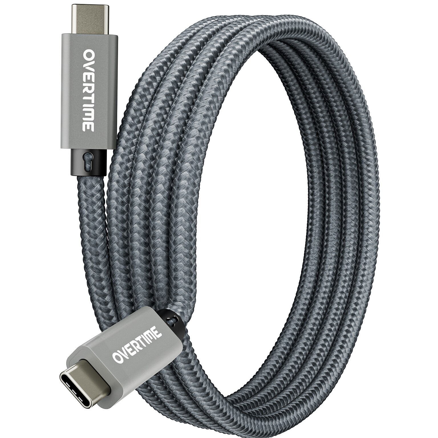 Overtime C82 100W Fast Charging 6 ft Braided USB C to USB C Cable (OCC82WH)