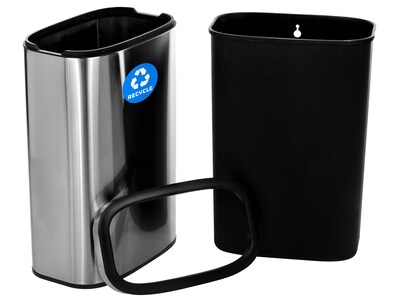 Alpine Industries Recycling Station, 10.5 Gallon, Silver (ALP470-40L-R)