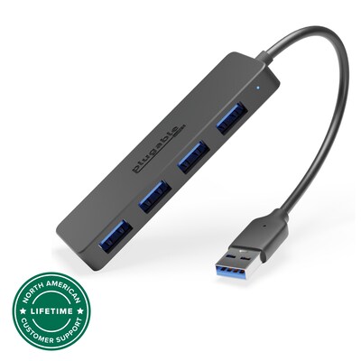 Plugable 4 Port USB Hub 3.0, USB Splitter for Laptop (USB3-HUB4A)