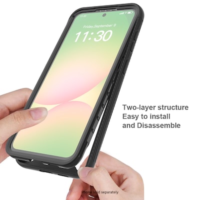 SaharaCase Raider Series Phone Case for Samsung Galaxy A57, Shock Absorbing, Clear/Black (CP01110)