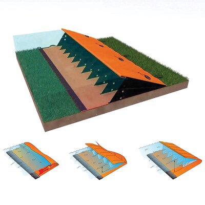 Quick Dam Universal Water Force Flood Control Dam, 14" x 50' (QDWGWL-1450)