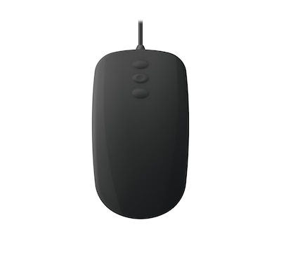 Cherry AK-PMH3 Series Medical Ergonomic Ambidextrous USB Mouse, Black (AK-PMH3OB-US-B)