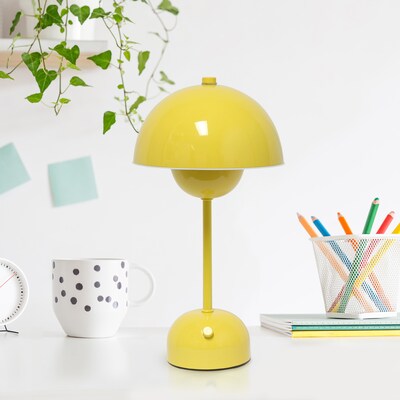 Simple Designs Mushroom Magic LED Table Lamp, Yellow (LD1069-YLW)