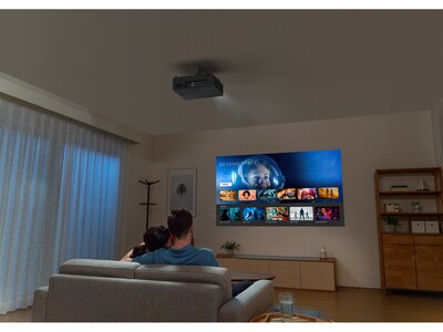 Optoma Wireless DLP Smart 4K UHD Laser Projector, Black (UHZ55)
