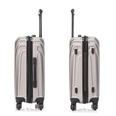 InUSA Vasty 22.44" Hardside Suitcase, 4-Wheeled Spinner, TSA Checkpoint Friendly, Grey (IUVAS00S-GRE)