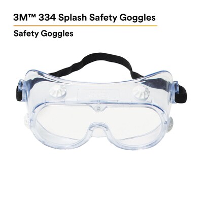 3M Safety Splash Goggle 334, Clear Lens (40660)