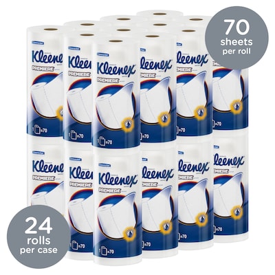 Kleenex Premiere Paper Towels, 1-ply, 70 Sheets/Roll, 24 Rolls/Pack (13964)