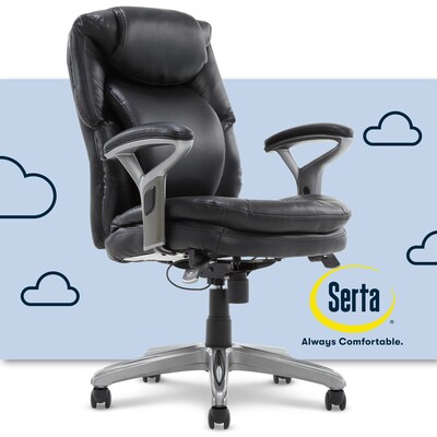 Serta AIR Bonded Leather Executive Chair, Black (CHR200100)