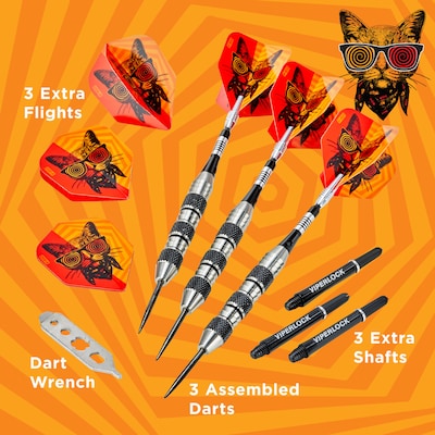 Viper The Freak Steel Tip Darts Knurled and Shark Fin Barrel, 22 Grams (22-1702-22)