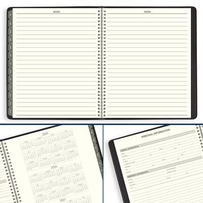 2026 AT-A-GLANCE Recycled 9" x 11" Monthly Planner, Faux Leather Cover, Black (70-260G-05-26)