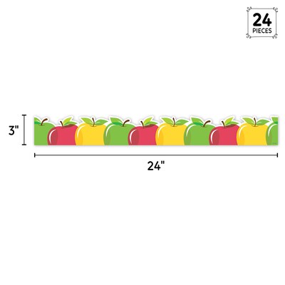 Creative Teaching Press EZ Border, 3" x 2', Apple Time Apples, 24/Pack, 3 Packs/Bundle (CTP11070-3)