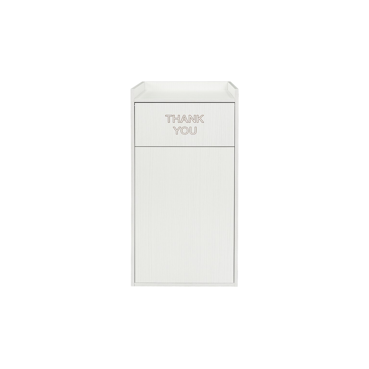 Alpine Industries Wood Trash Can, 40 Gallon, White (476-WHI)