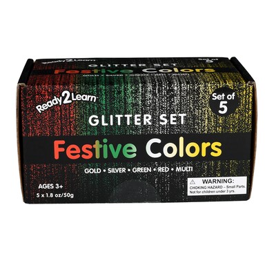 Ready2Learn Glitter, Assorted Colors, 5/Pack (CE-10151)