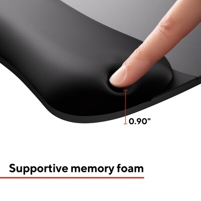Staples TECH Foam Non-Skid Mouse Pad/Wrist Rest Combo, Black (ST63287)