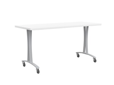 Safco Rumba Training Room Table, 24 x 60, Designer White (RBA6024TCASLDSWT)