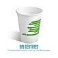 Perk™ Compostable Paper Hot Cup, 12 Oz., White/Green, 500/Carton (PK56222CT)