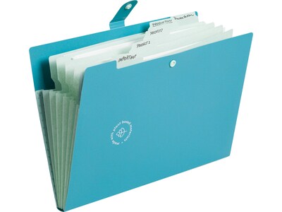 U Brands U-Eco Poly Expandable Folders, 6-Pocket, Letter Size, Assorted Colors, 3/Pack (6592U01-12)