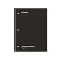 Staples 1-Subject Notebook, 8.5 x 10.5, College Ruled, 70 Sheets, Black, 3/Pack (TR58373)