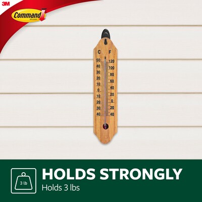Command  Medium Terrace Hooks, 3 lb., Slate, 2/Pack (17086S-AWES)