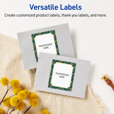 Avery Rectangle Multipurpose Labels, 4" x 3-1/3", White, 40/Pack (19479370489)