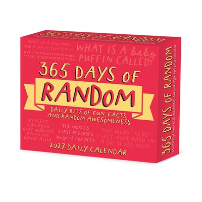 2027 Willow Creek 365 Days of Random 6.2 x 5.4 Daily Day-to-Day Calendar, Assorted Colors (64993)