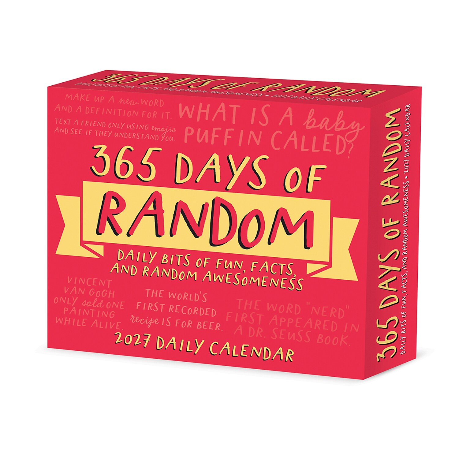 2027 Willow Creek 365 Days of Random 6.2 x 5.4 Daily Day-to-Day Calendar, Assorted Colors (64993)