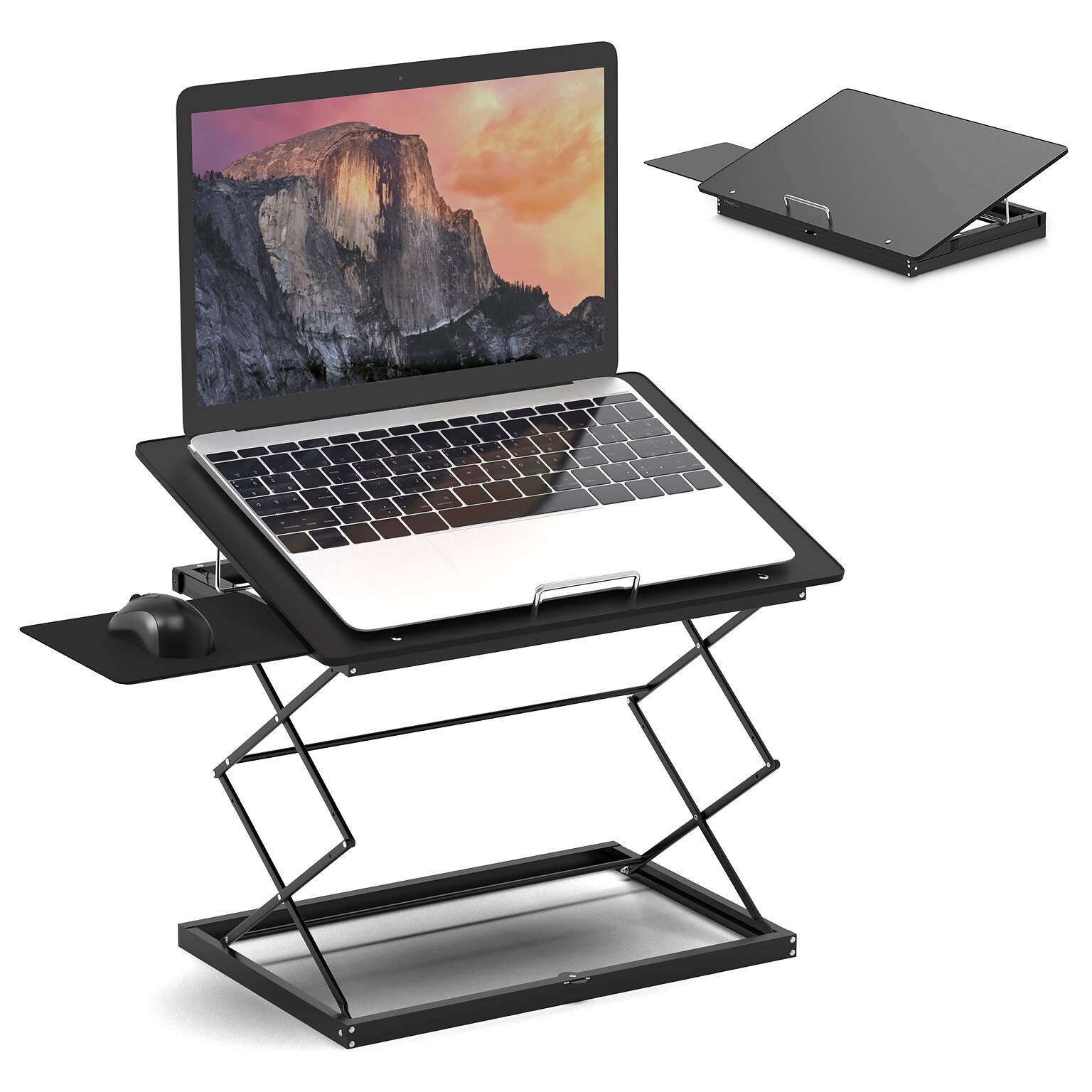 Uncaged Ergonomics CD4 16.25 x 12.25 Metal Laptop Stand, Black (CD4-b)