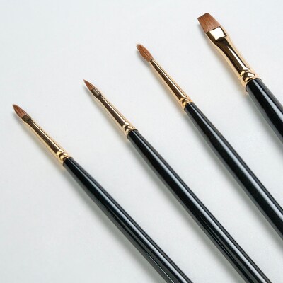 Silver Brush Renaissance Small Brushes, 4/Pack (SLVRN7172)